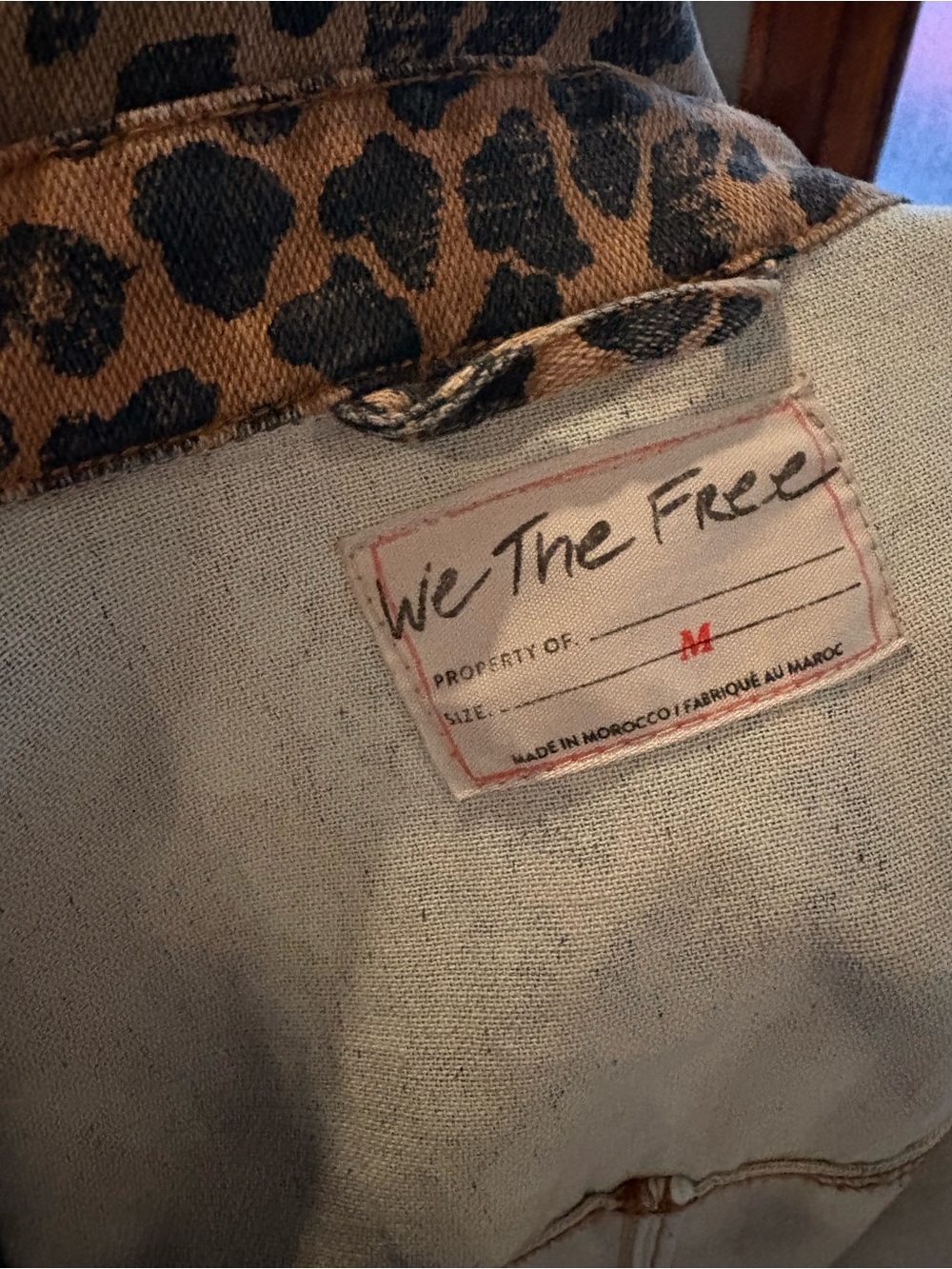 Leopard Print Long Monique Denim Jacket - Picture 5 of 5